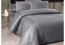 Постельное белье сатин delux First Choice - Dark Modalife Quicksilver (Турция), евро